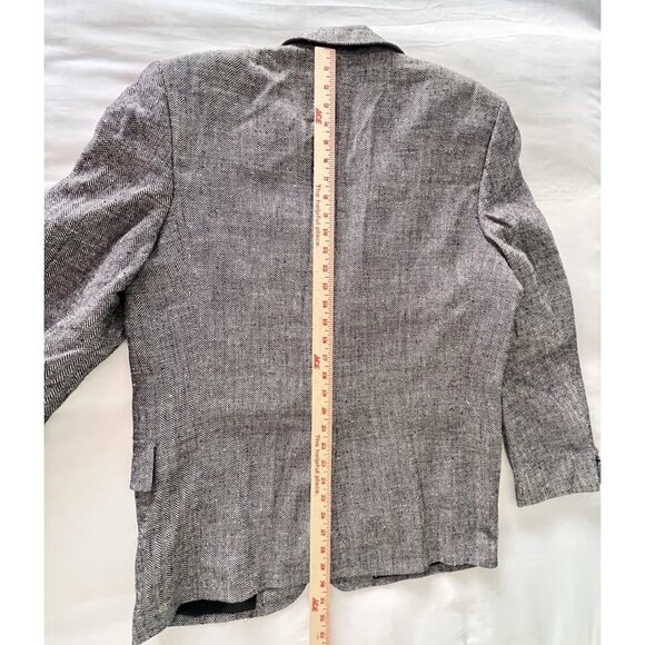 Harry Lebow 100% Silk Sz 41R Herringbone 2-Button Sport Coat Blazer Jacket Korea - Picture 16 of 16